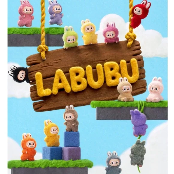 POP MART “T” Letter LABUBU THE MONSTERS Pin for Love Series Vinyl Plush Pendant - Picture 14 of 14